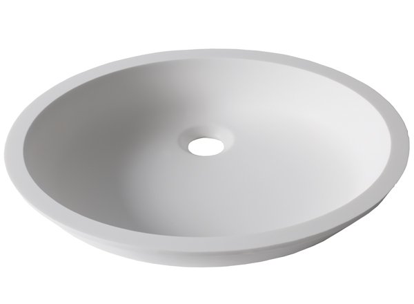  Solid Surface Wastafels Basic D401 - 43x35 cm